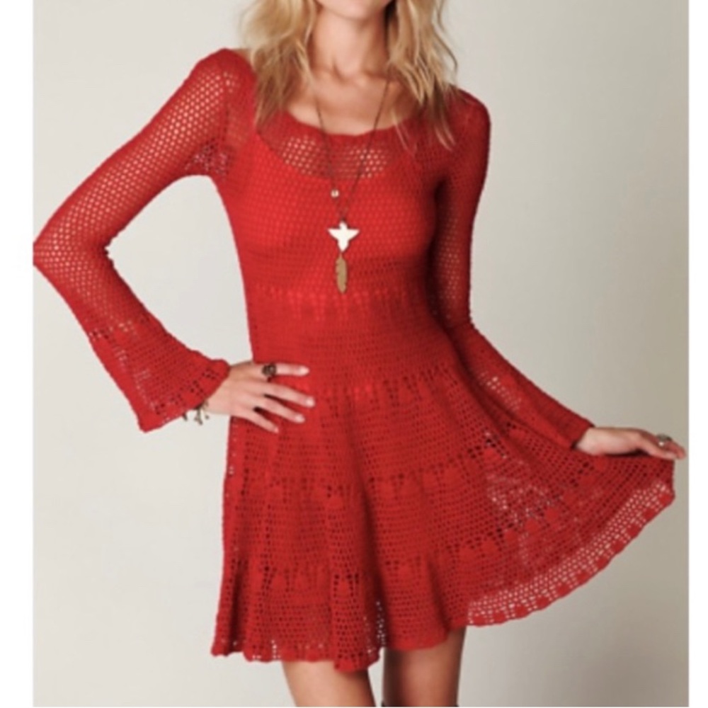 Free People Belle Crochet Dress